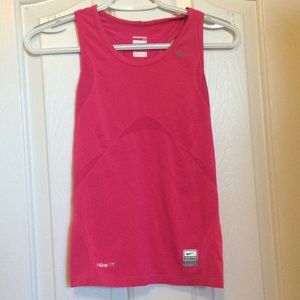 NikePro NikeFit Hot Pink tight exercise tank XS